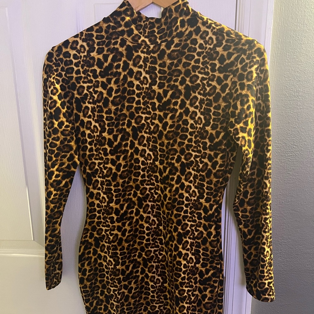 Cheetah body con dress size medium worn once